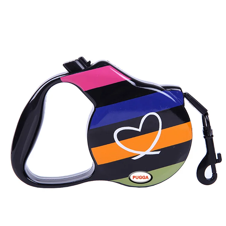 Colorful stripe Поводок для собак автоматический 2 м 3 м вытяжной, Гибкий Нейлоновый Поводок для собак щенка кота Тяговый канат ремень собаки поводок для маленьких средних собак - Цвет: Colorful stripe