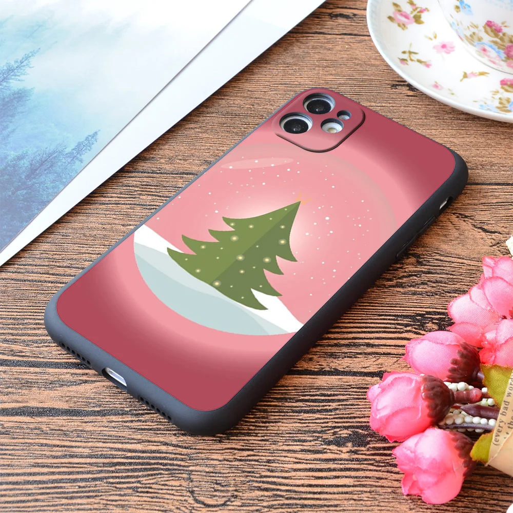 

For iPhone Simple Crhistmas Print Soft Matt Apple iPhone Case