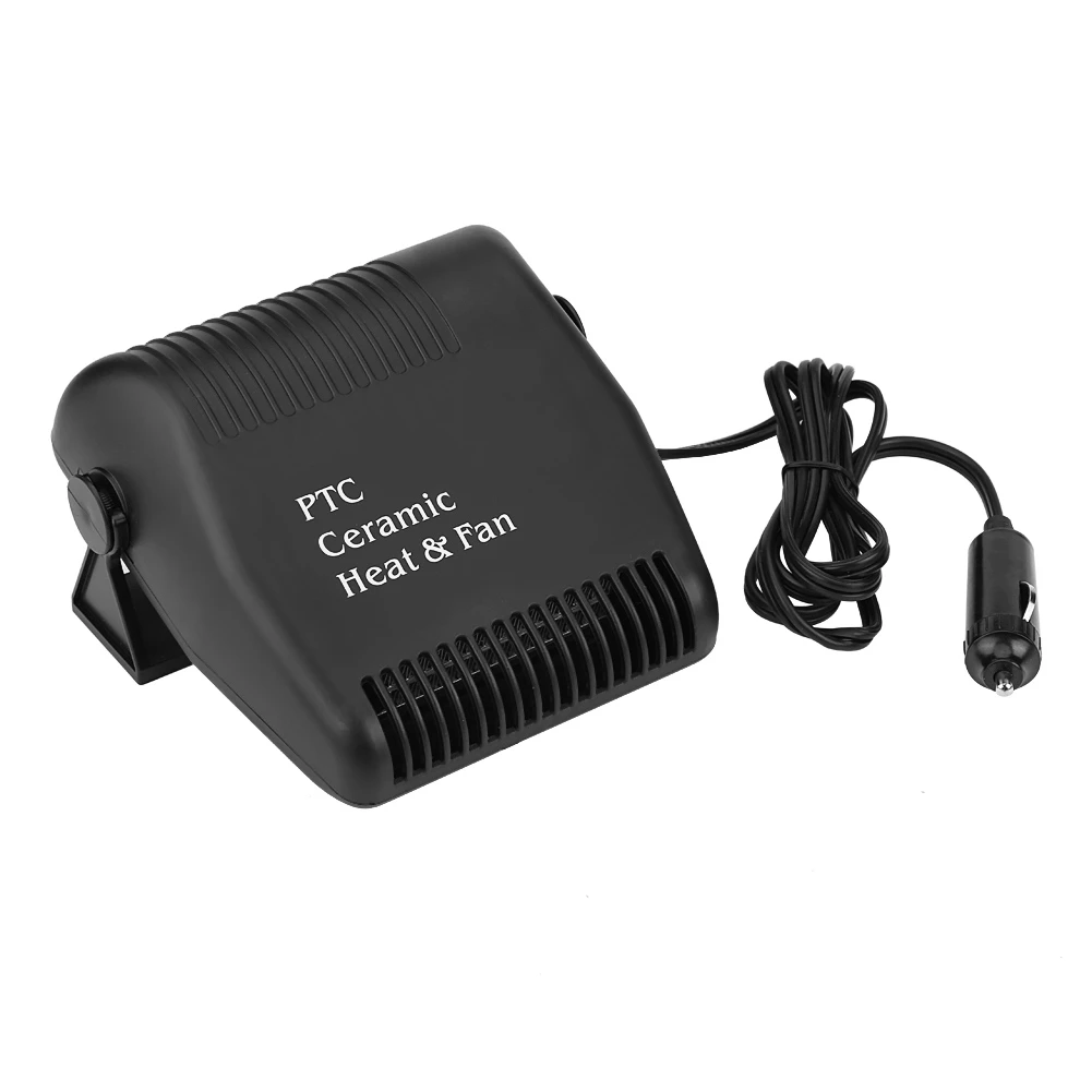 

12V 150W Portable Car Ceramic Heating Windshield Defroster Demister 2 in 1 Cooling Fan Heater 180 degree rotary base