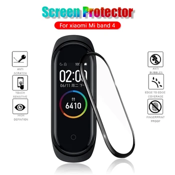 

3D Full Coverage HD Screen Protector For Mi Band 4 Soft Fibre Glass Clear Protective Film Guard Cover For Xiaomi Mi Band 4