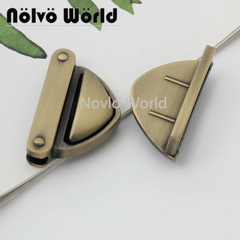 Nolvo World 2-10 pieces 40*28mm 3 colors Custom Fashion Design Decorative Locks Press Lock | Багаж и сумки