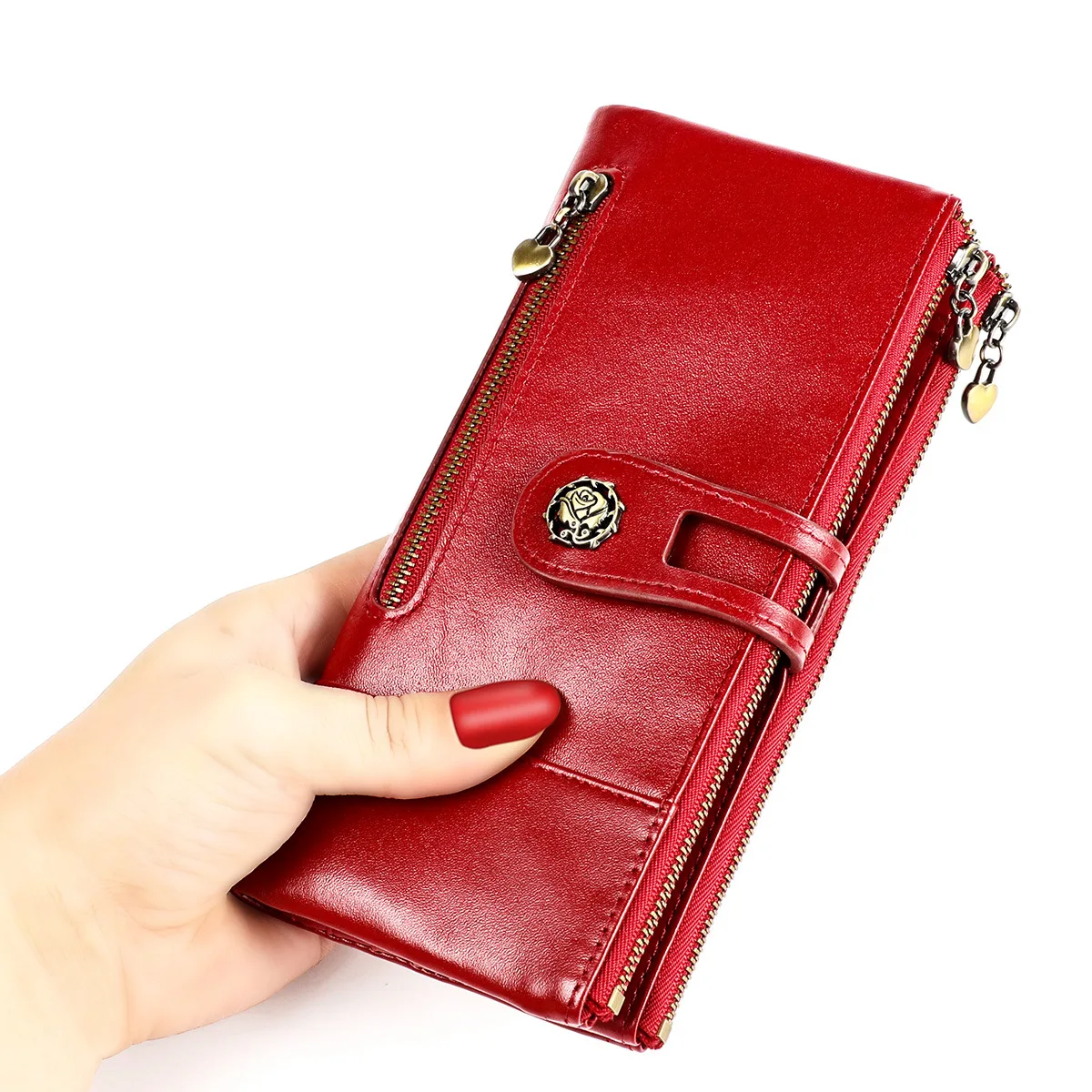 Women's Wallet Genuine Leather Female Clutch Long Wallet Womens Wallets and Purses Vintage Portomonee Money Bag Coin Purse Rfid Women's Wallet Genuine Leather Female Clutch Long Wallet Womens Wallets and Purses Vintage Portomonee Money Bag Coin Purse Rfid