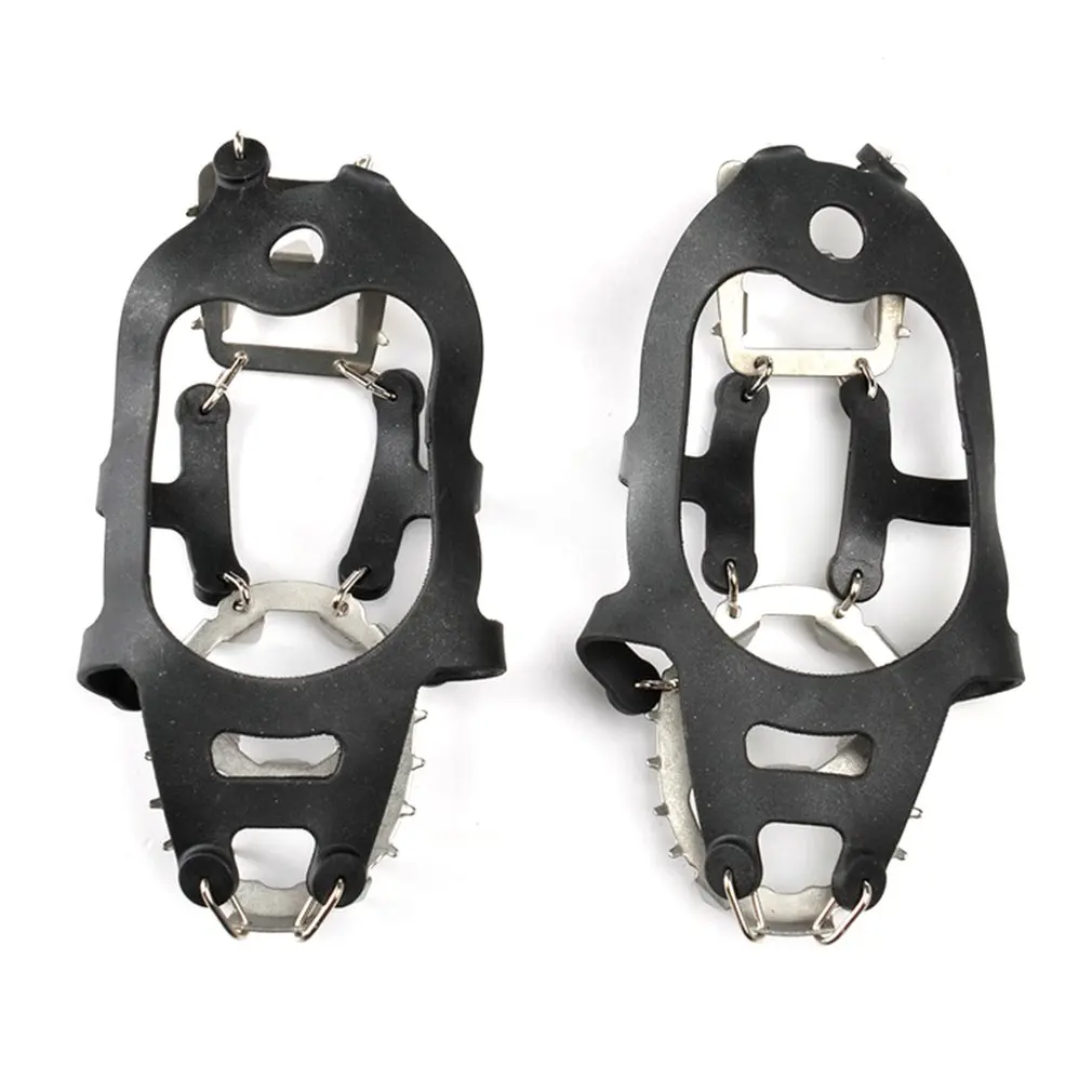 

18 Teeth Rubber Ice Gripper Spike for Shoes Anti-Slip Climbing Snow Spikes Crampons Cleats Chain Claws Grips Boots Cover