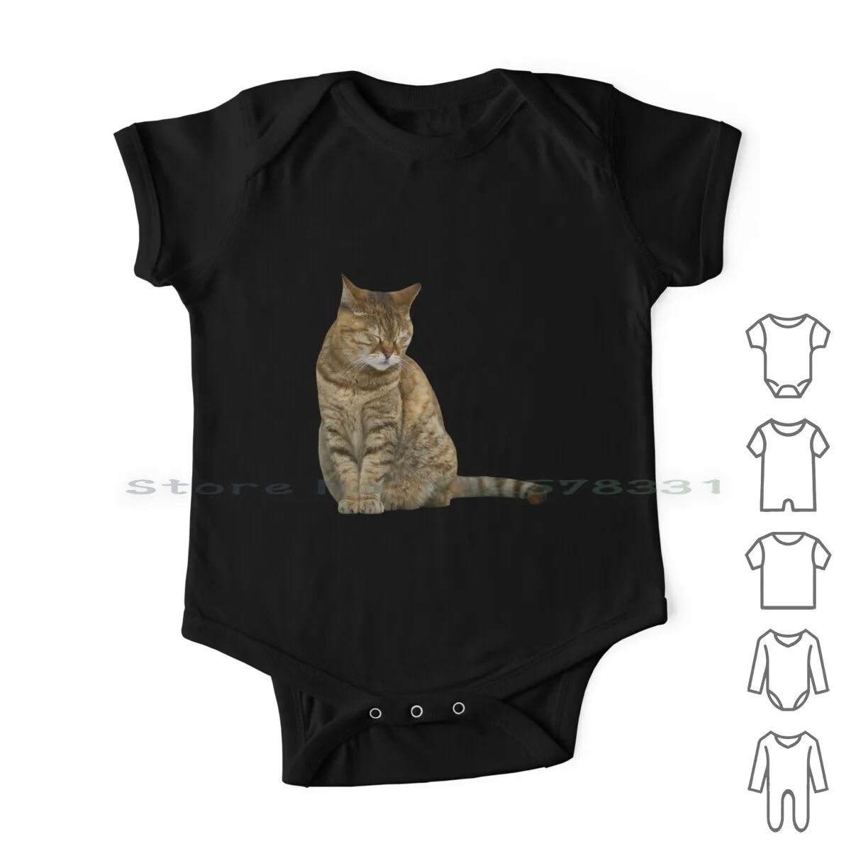 

Одежда для новорожденных с милой спящей кошкой (Black Bg), комбинезоны, хлопковые комбинезоны, комбинезоны с кошкой против тигра, кошкой против тигра, кошкой против тигра