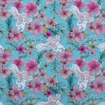 

1 yard Cotton Woven Fabric - Girl and Flower (width=110cm)