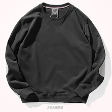  Spring Autumn Basic Simple Solid Color Hoodies Men's Pullover Sweatshirts Japanese Retro Loose Pure Cotton Couples Sport Tops 