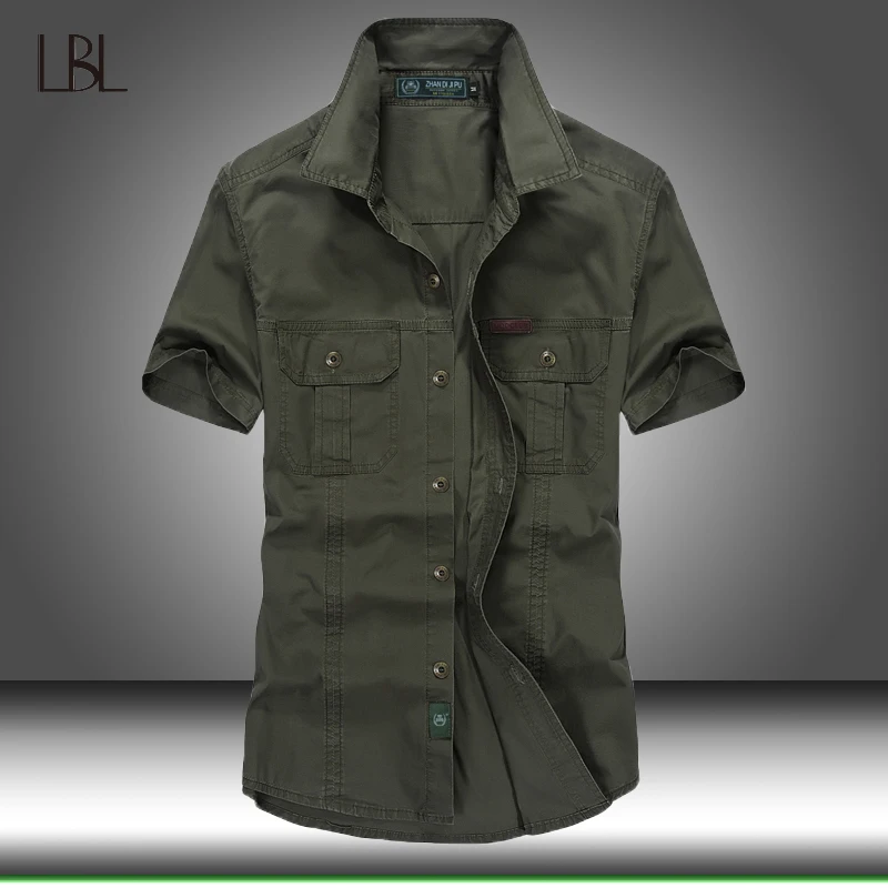 Camisa de combate táctico para hombre, uniforme militar de algodón, camisa de manga corta del ejército, Tops informales transpirables de verano