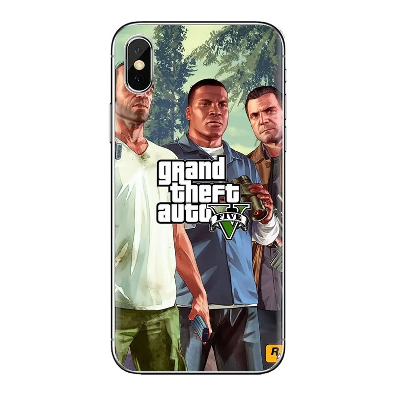 Мягкие прозрачные чехлы для Grand Theft Auto V GTA 5 Samsung Galaxy J1 J2 J3 J4 J5 J6 J7 J8 Plus 2018 Prime 2015 2016 2017 |