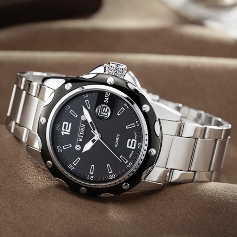 Relojes Hombre, модные мужские часы, Топ бренд, роскошные мужские кварцевые наручные часы, мужские стальные спортивные водонепроницаемые часы с датой