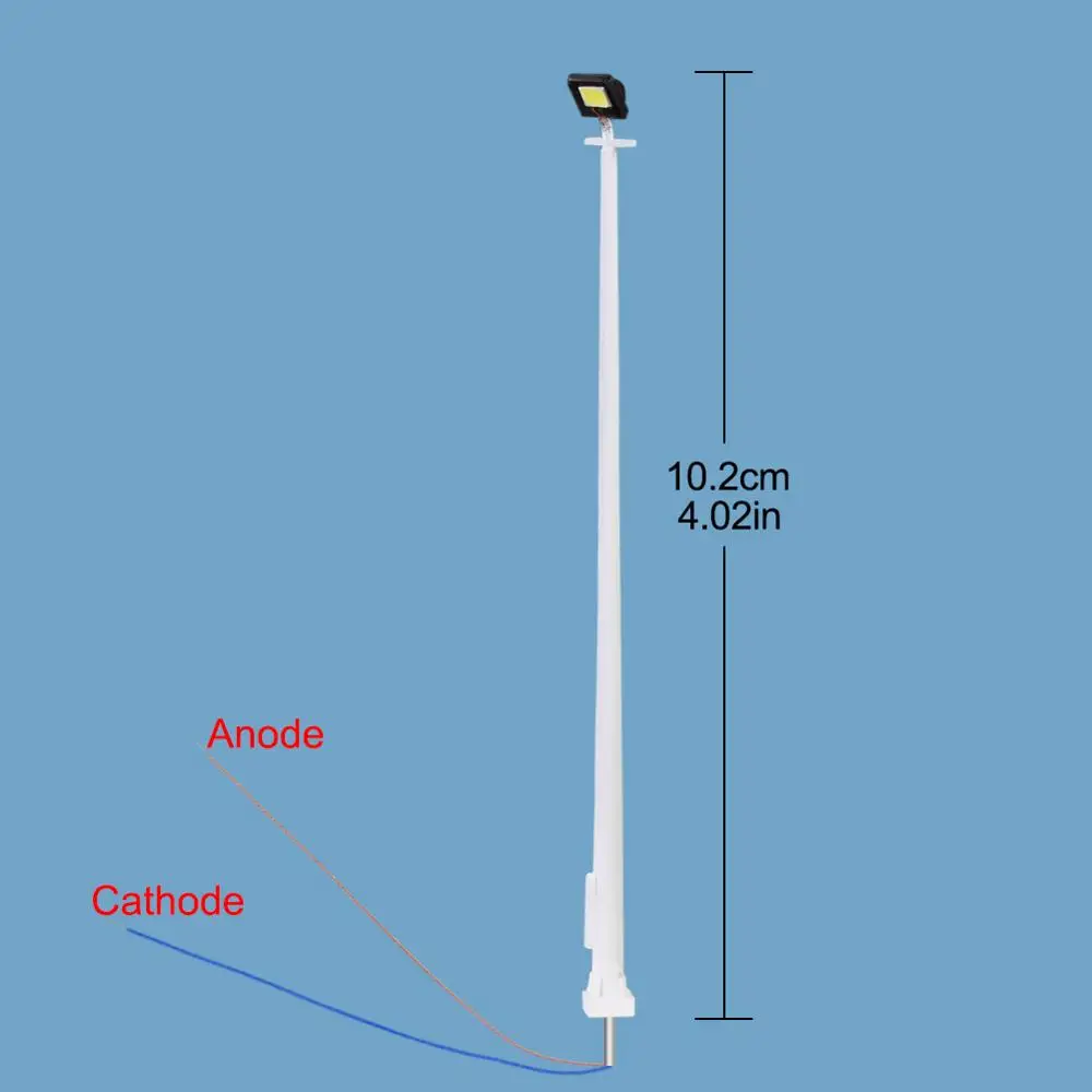 5 шт. модель железной дороги хо масштаб Плаза фонарный столб 10 см 1: 87 игровая площадка уличные фонари яркий белый 12 В LSL06HO