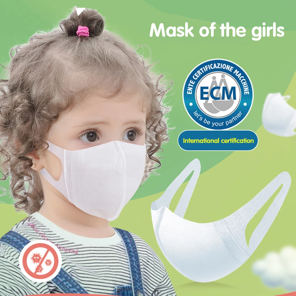 

10/50Pcs Disposable Children Kid Masks 3-layer 3D Breathable Mask Respirator Dustproof Mouth Muffle Antibacterial Health Care