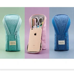 

Three-dimensional pencil case stationery student cute pen holder Simple large capacity solid color multifunctional pencil case