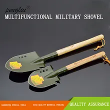 Многофункциональная походная деревянная ручка Военная Портативная Складная лопата для выживания Лопата аварийный сад со шкалой инструмент GT132
