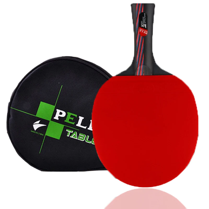 PRO Table Tennis Racket Ping Pong Carbon Fiber Blade Bat Kalemlik Sticky Attack Pimples-In Rubber With Pingpong Bag | Спорт и