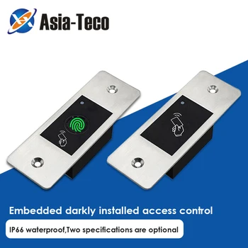 9-18V RFID Reader Keyless Door Opener Metal  Access Control Scanner 800 Users Mini  IP66 Waterproof Embedded Fingerprint Reader 1