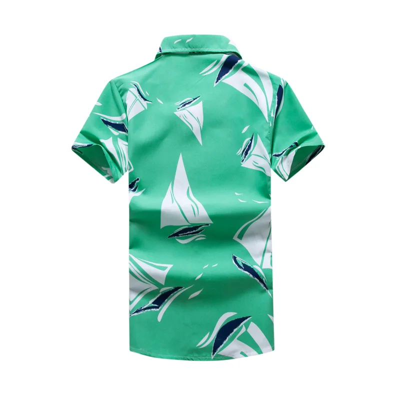 Tailor Pal Love Summer Men Shirts High Quality Polyester Casual Printed Plus Size Beach Shirts soft and comfortable