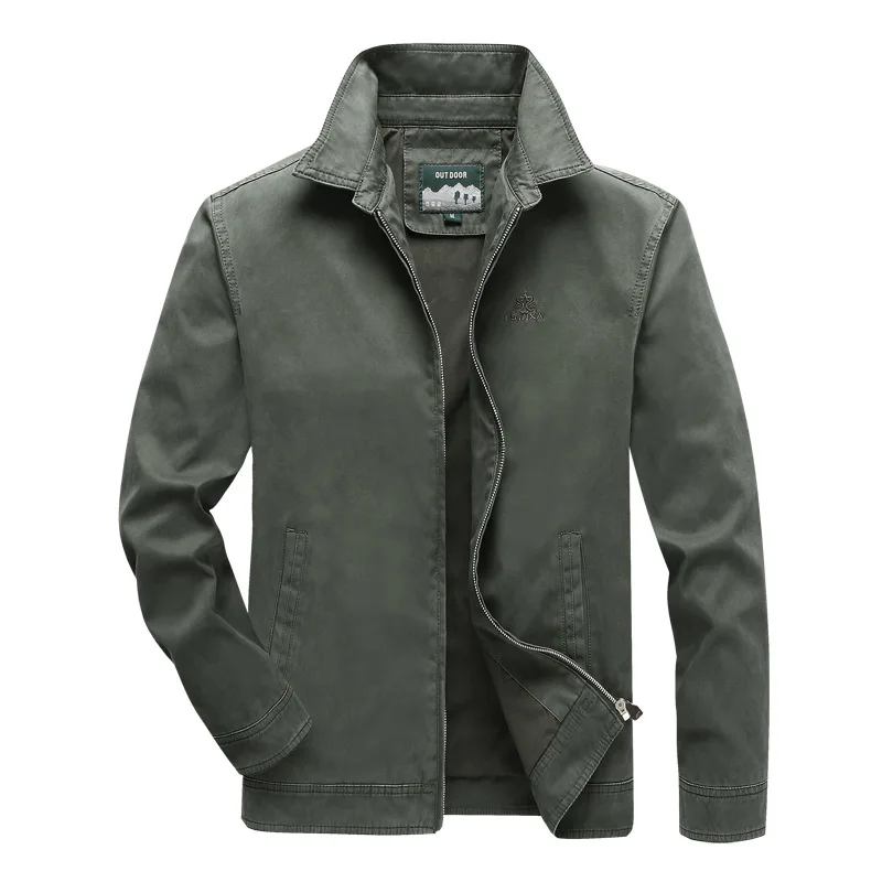 

Jacket Men's 2019 Spring And Autumn New Style Pure Cotton Business Casual Fold-down Collar Men'S Wear Youth Men Thin Jacket