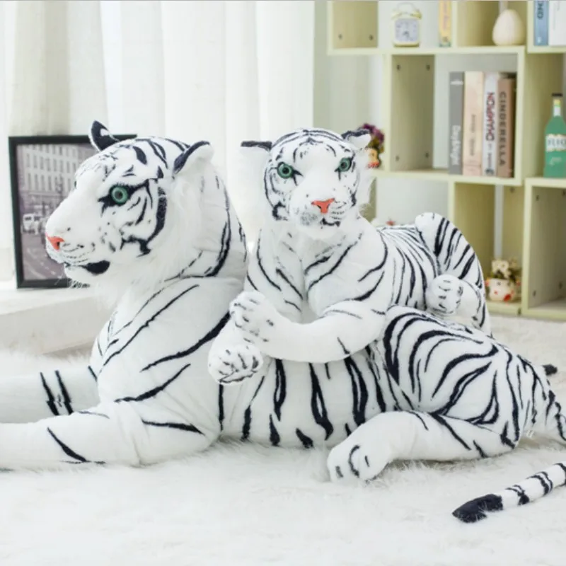 38/58cm Soft Wild Animals Simulation White Tiger Jaguar Doll Lifelike Tiger  Plush Toys Sofa Cushion Children Kids Birthday Gifts - AliExpress