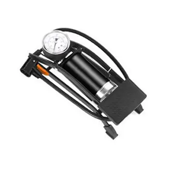 

Foot Activated Floor Pump With Gauge Bike Floor Single-tube Pump Foot Activated Bicycle Air Pump Aluminum Alloy Portable Bike