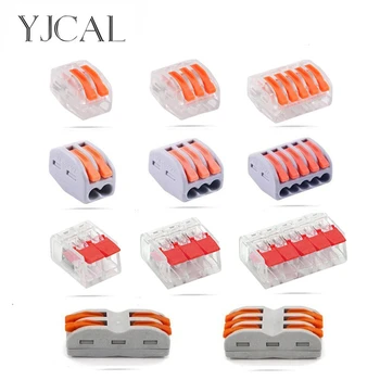 

YJCAL Electrical Wire Connector Terminals Cage Spring Universal Fast Terminal Household For Connection Of Wires Lamp