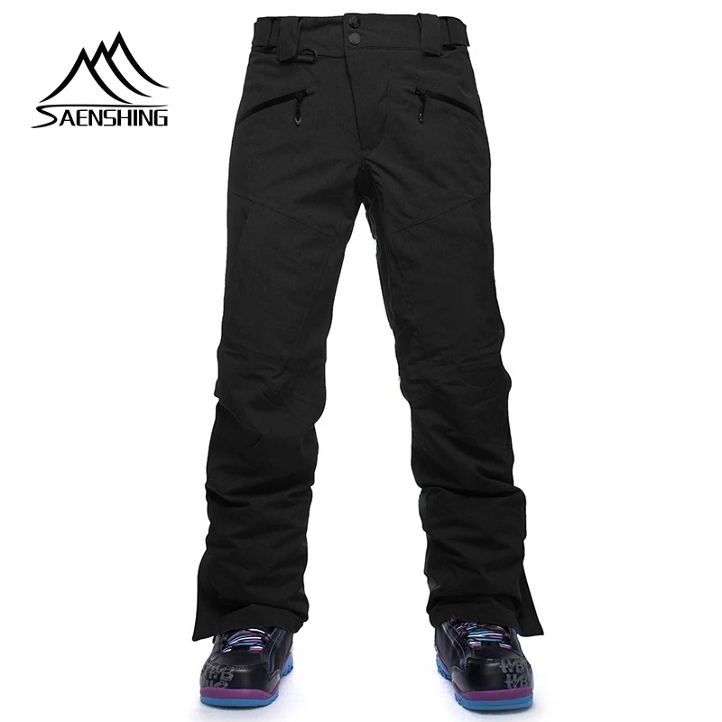 

SAENSHING Men ski pants with straps men Snowboard Pants Waterproof Breathable Winter Snow Pant thickened Skiing Trousers