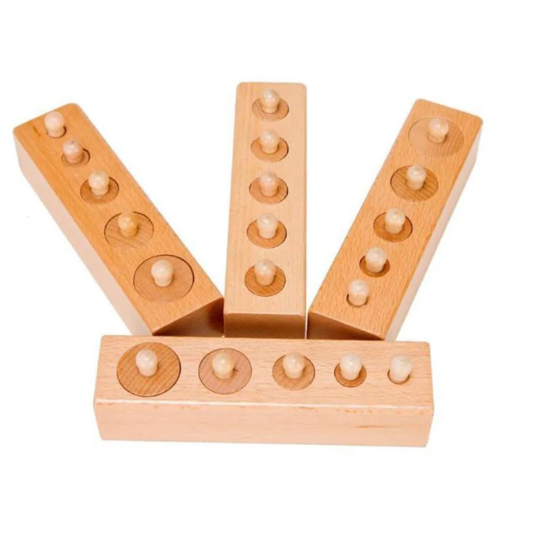 Fa- montessori állítsa cylindre socken Puzzle Gyermek- Kisded Életrevaló Tudat toys Óvoda gyerekek Nevelési toys számára gyerekek gyerekeknek