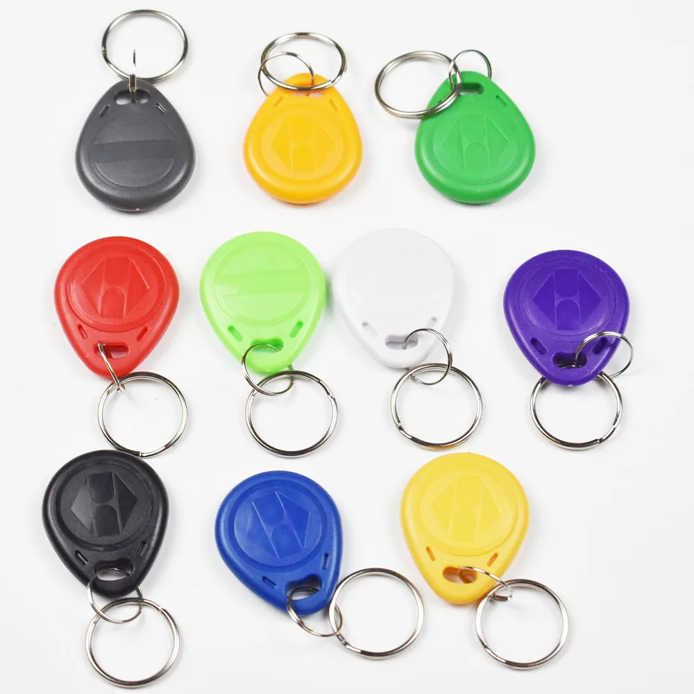 10pcs/Lot ATMEL T5577 RFID Hotel key Fobs 125KHz Rewritable Readable and Writable Proximity ABS Tags Access Control