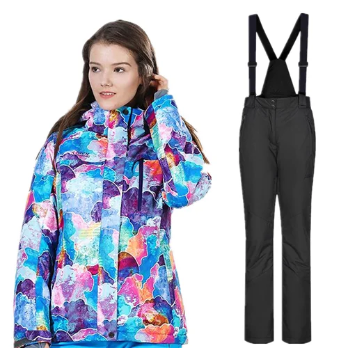 color 6 set Горнолыжный костюм женскийлыжный костюм лыжный костюм женский зимний костюм женский сноуборд горнолыжный костюм лыжи костюм спортивный женский брючный костюм женский костюм зимний женский зимний костюм горные лыжилыжны - Цвет: color 6 set
