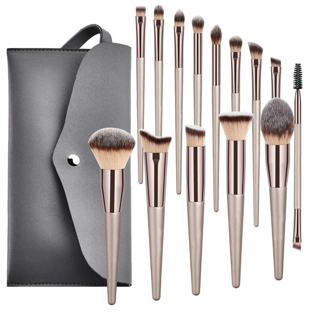 

4-14pcs Makeup Brushes Set For Foundation Powder Blush Eyeshadow Concealer Lip Eye Make Up Brush With Bag Cosmetics Beauty Tools