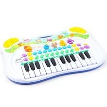 Детский мультяшный фортепианный музыкальный инструмент игрушка животное клавиатура музыкальная обучающая головоломка музыкальный инструмент игрушка подарок