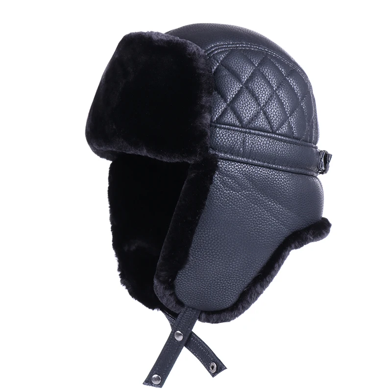 

Russian Ushanka Winter Bomber Hat Men Women Army Military Hats Faux Rabbit Fur Trapper Aviator Cossack Trooper Snow Ski Caps