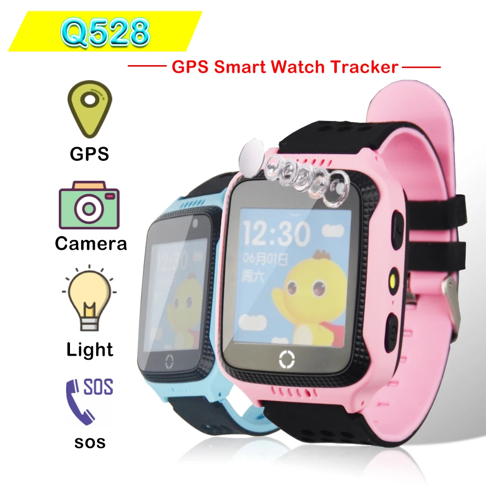 Q528 gps Смарт часы с устройством слежения SOS Вызов расположение прибор gps трекер для ребенка Детская камера Фонарик сенсорный экран двусторонний разговор