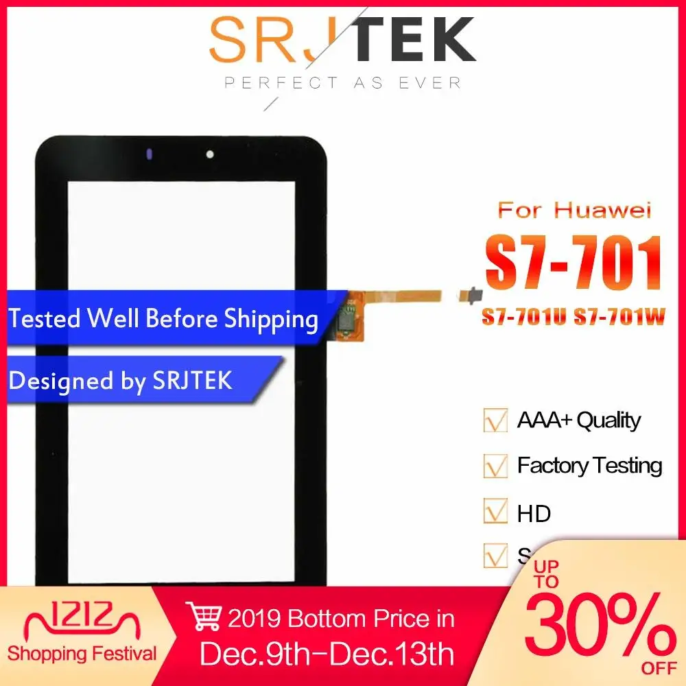 Srjtek 7 дюймов для huawei Mediapad 7 Youth2 Молодежный 2 S7-721U S7-721(ver 3) сенсорный экран дигитайзер панель дигитайзер стекло сенсор