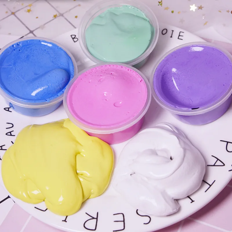 

DIY Fluffy Slime Box Supplies Soft Clay Foam Toys Cloud Mud Glue Light Plasticine Clay Kit Sand Antistress Playdough Putty