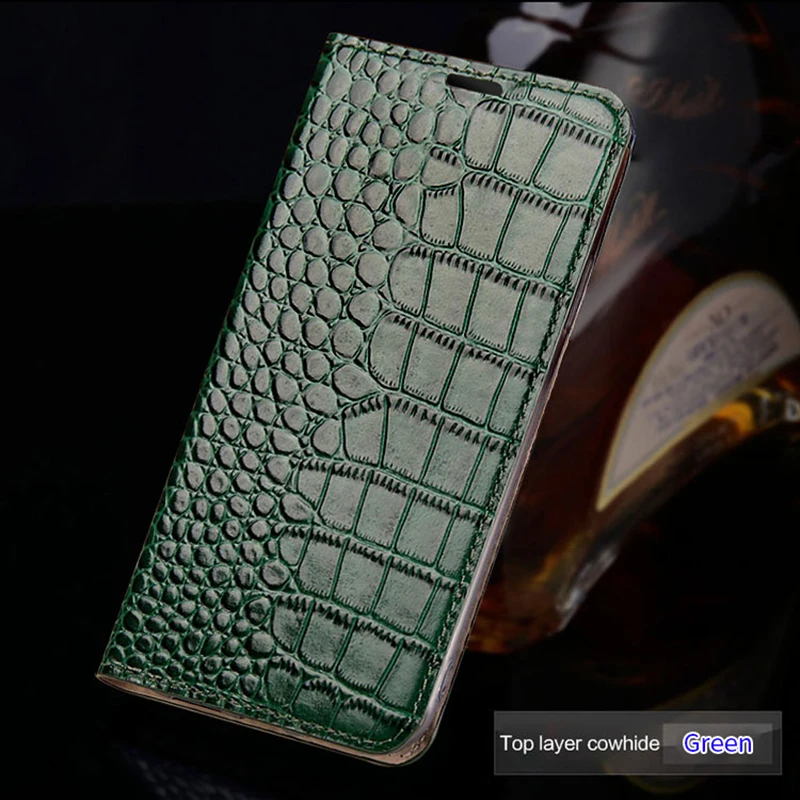 Best Price 5TL7x Genuine leather Flip phone case For Xiaomi Redmi K20 PRO 4X Note 8 T pro crocodile Flat texture Cover For Xiaomi mi 9 T MI 8 f1