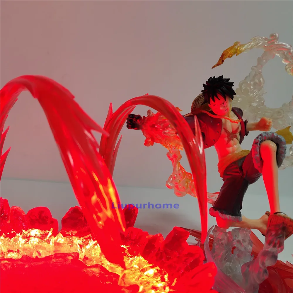 Цельная Светодиодная настольная лампа Luffy с изображением огня для спальни