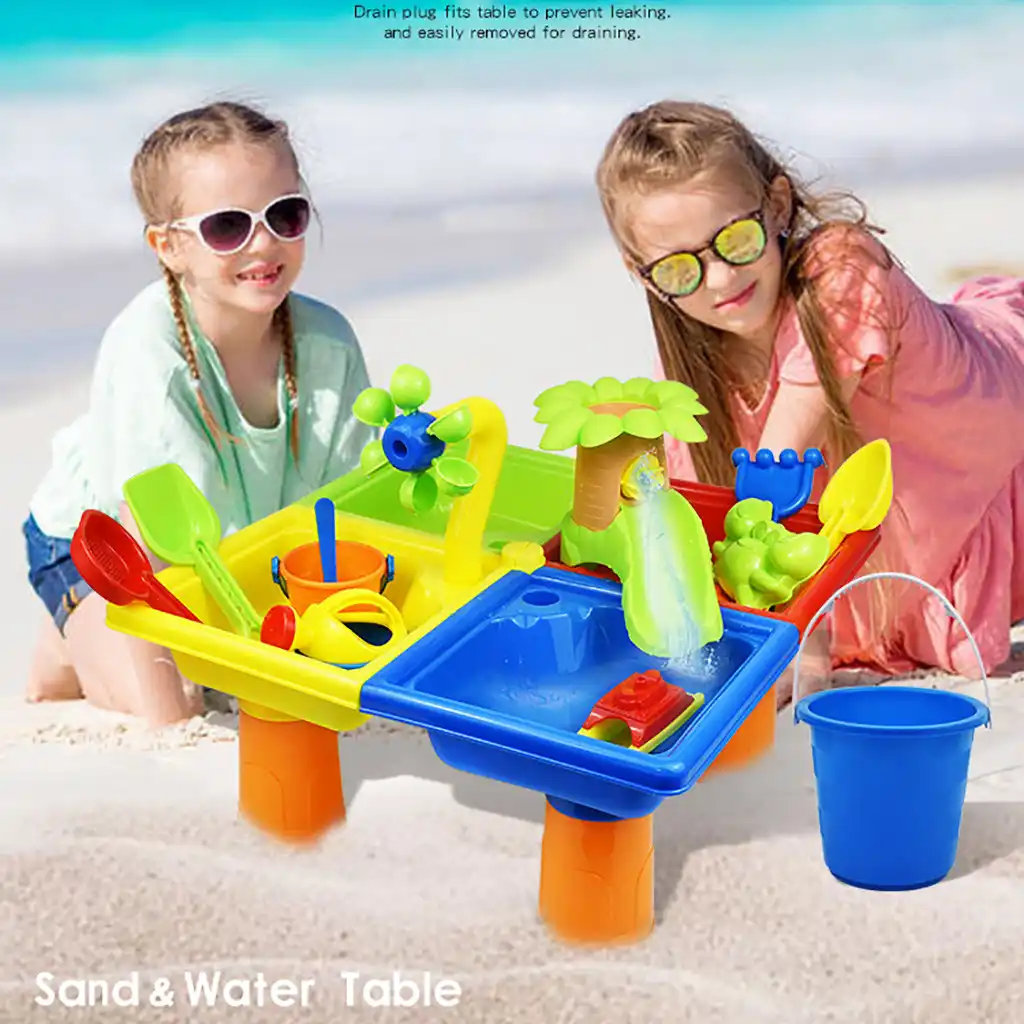 water table with water guns
