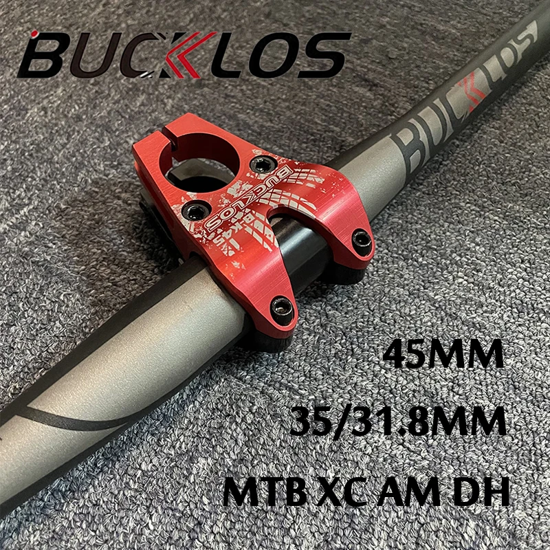 Bucklos 35mm Downhill AM Bike Handlebar Stem AL-7075 High Strength 1-1/8" 45mm