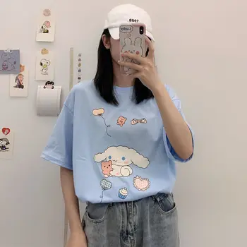 

Japanese Lolita Sweet Cartoon Bear Tees Women Summer Harajuku Kawaii Loose Short Sleeve T-shirt Tops Schoolgirl Clothes
