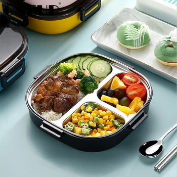 

Stainless Steel Lunch Box for Kid Food Container Heated Lancheira Termica Kitchen Accessories Bento Box Meal Prep Comida