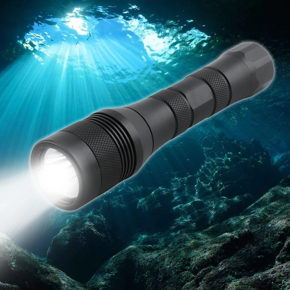  BORUiT Super Bright XM-L2 LED Scuba Diving Flashlight Underwater 150M Torch Diver Lantern Submarine - 32846261282
