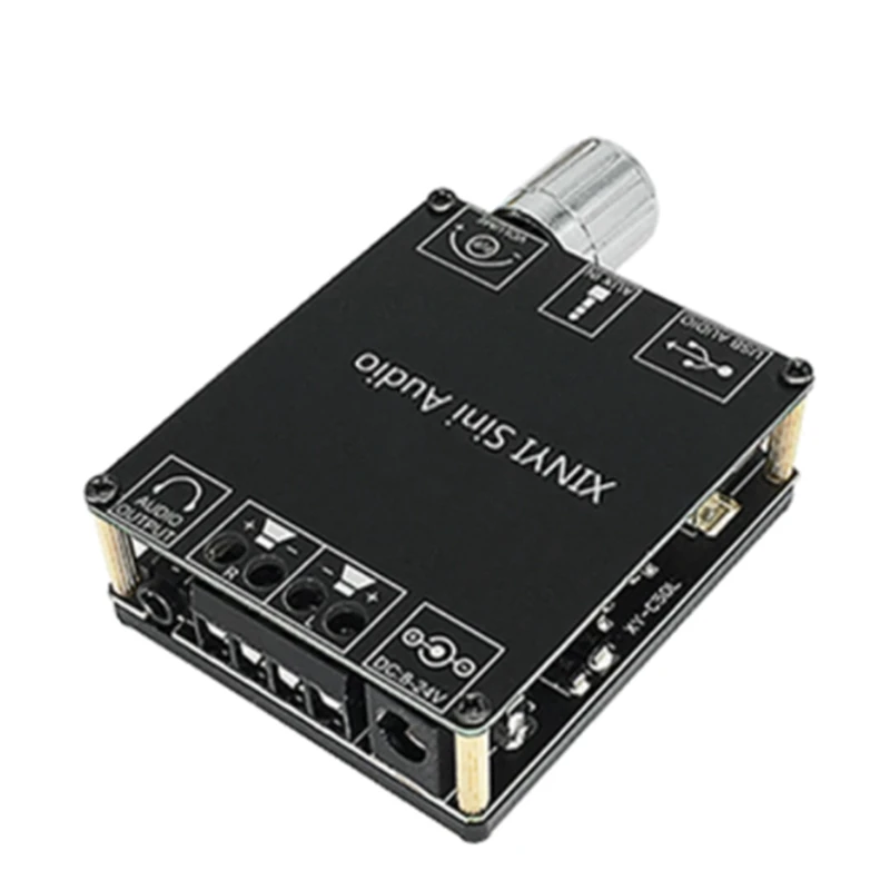 Усилитель мощности 2x50 Вт Bluetooth 200 класс D аудио 10-Вт Hi-Fi зеркальный плеер USB