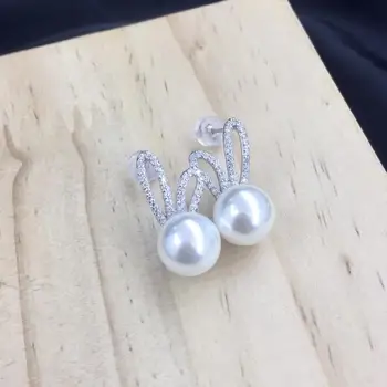 

NEW 925 Sterling Silver Earrings Findings Settings Base Mountings Parts for Coral Pearls Agate Crystal Stones Jade 5pairs/lot