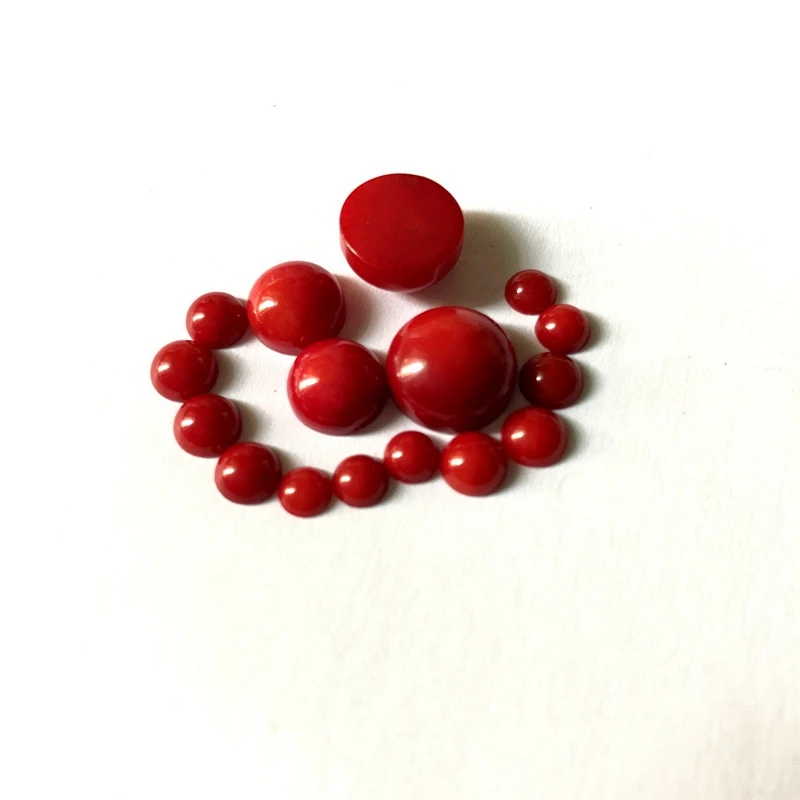 Gorgeous Lot 10 Pcs Original Red Coral Cabochon Round Gemstone 12 X 12 MM Coral Round Gemstone Natural Red Coral Cabochon Round Loose Gems