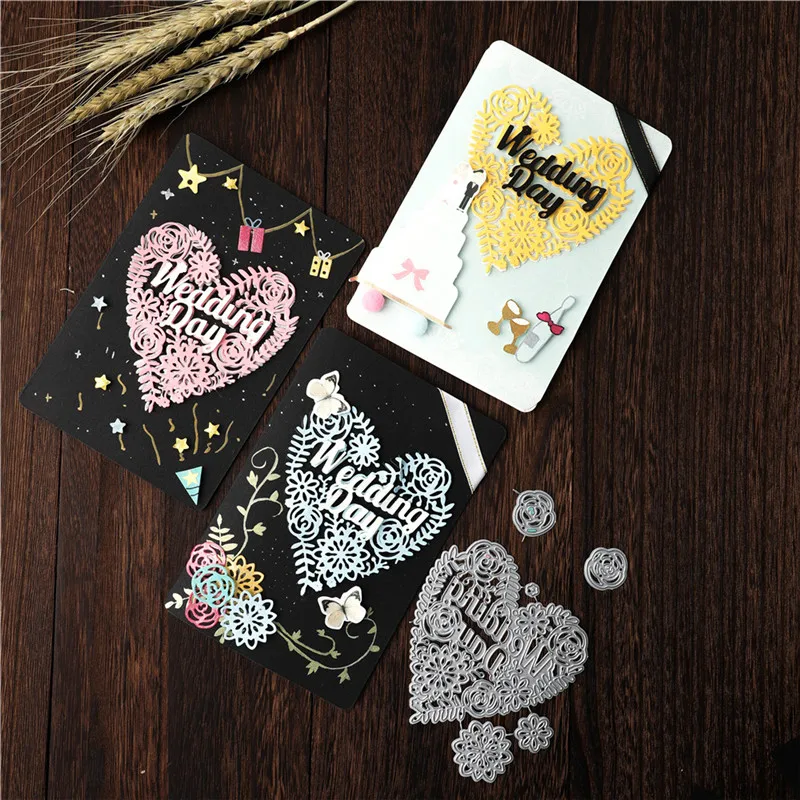  InLoveArts Wedding Invitation Metal Cutting Dies for Scrapbooking New Dies for 2019 Die Cut Stitch  - 4000431183769