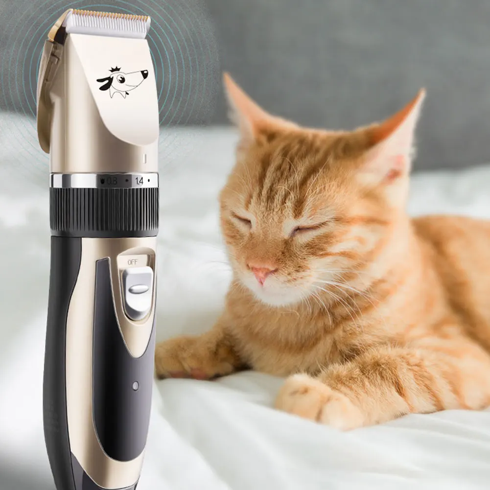 

USB Rechargeable Dog Hair Trimmer Pet Hair Remover Cutter Grooming Cat Pet Clipper Rechargeable Low-Noise Pets Hair Cut Machine