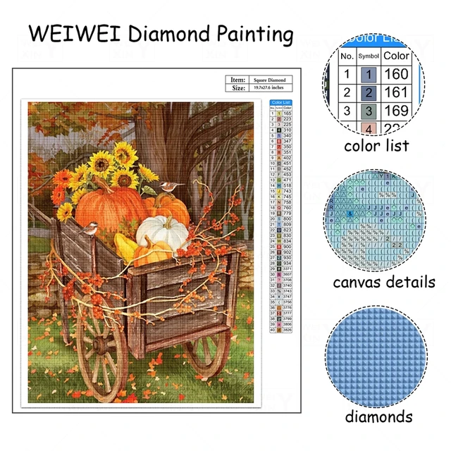 5D Diy Pumpkin Diamond Thanksgiving Painting 3