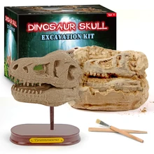 Kit scientifique de tyrannosaure Rex, pour creuser un dinosaure et assembler un squelette, un Animal ancien, un crâne fossile