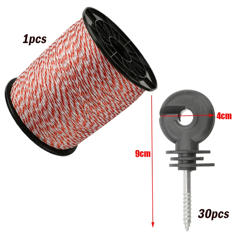 

Оградительный винт, 500 м, трос для электрического ограждения дюйма, со стальным полиэтиленовым тросом, для лошадей ограждение для животных, сверхнизкое сопротивление