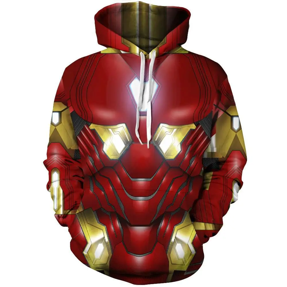 

PLstar Cosmos Marvel Avengers 4 hoodies Infinity War Iron Man Tony Stark Hoodie Sweatshirt 3D Print cosplay Hoodies Streetwear
